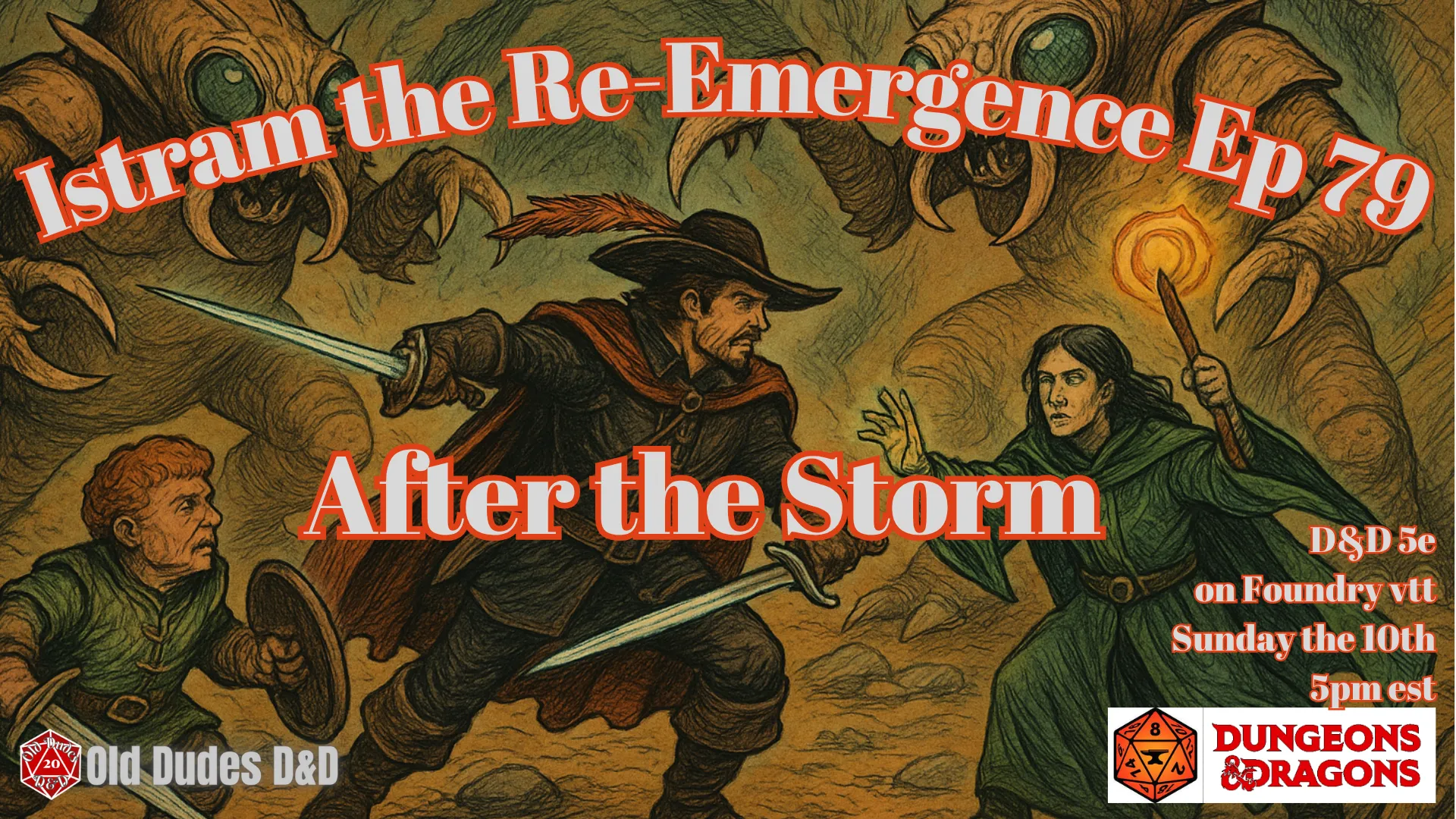 Old Dudes D&D episode thumbnail archive