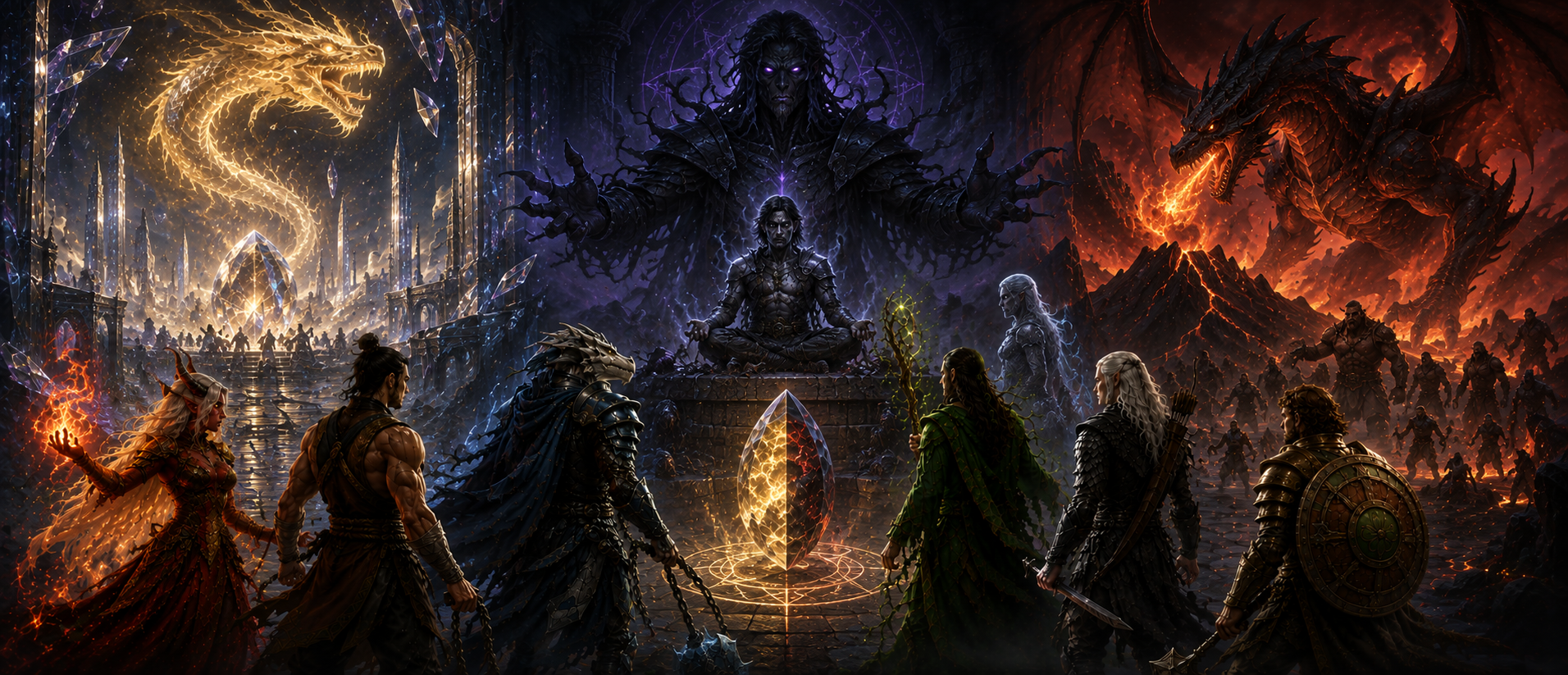 The heroes confront the giants, dragon and ancient sanctuaries of Part Seven